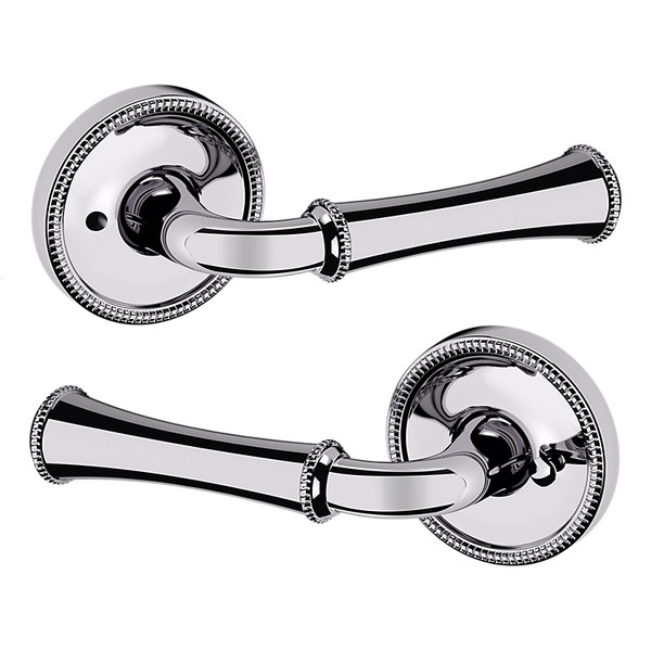 Baldwin 5118260PRIV-PRE Polished Chrome Privacy Lever with 5076 Rose