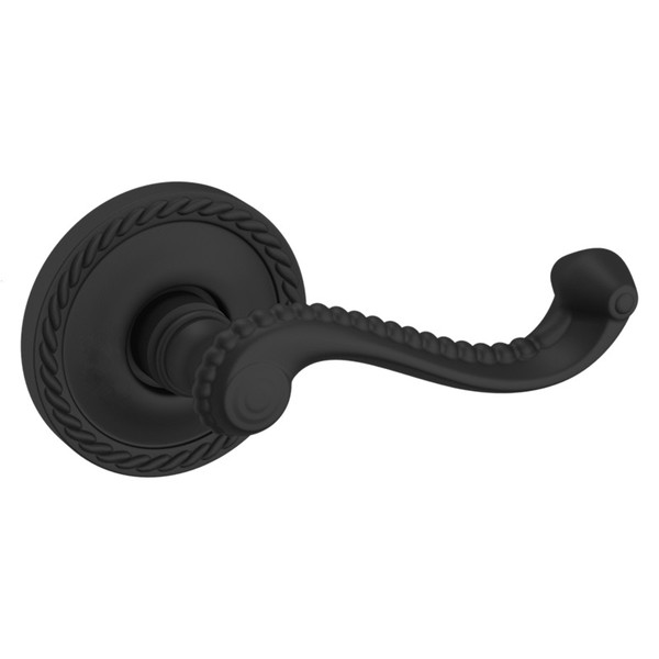 Baldwin 5104190PASS-PRE Satin Black Passage Lever with 5004 Rose