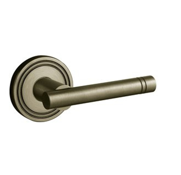 Baldwin 5138.050.fd Satin Brass & Black Full Dummy 5138 Solid Brass Lever with Your Choice of Rosette