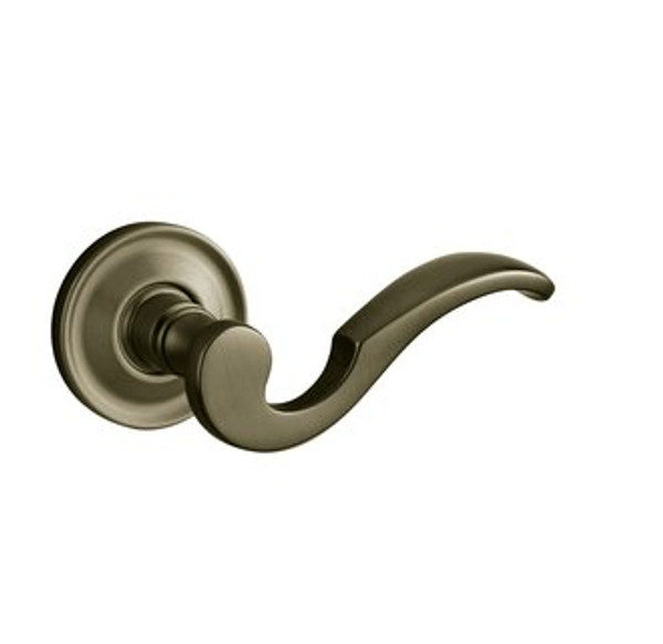 Baldwin 5152.050.fd.s Satin Brass & Black Full Dummy 5152 Solid Brass Lever with Your Choice of Small Rosette