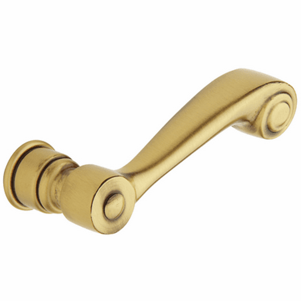 Baldwin 5103.060.RMR/LMR Satin Brass & Brown 1/2 Pair of 5103 Solid Brass Levers Minus Rosettes