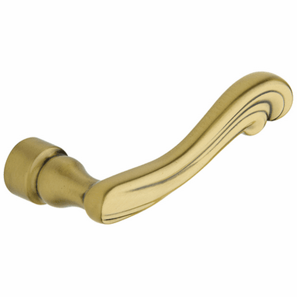 Baldwin 5108.060.RMR/LMR Satin Brass & Brown 1/2 Pair of 5108 Solid Brass Levers Minus Rosettes