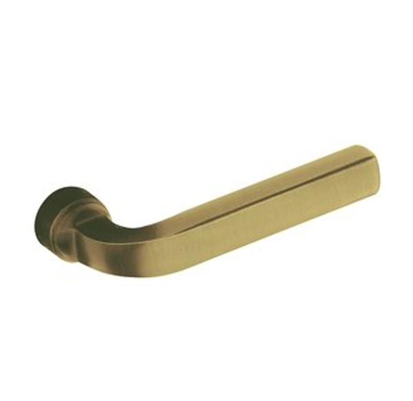 Baldwin 5190.060.MR Satin Brass & Brown Pair of 5190 Solid Brass Levers Minus Rosettes