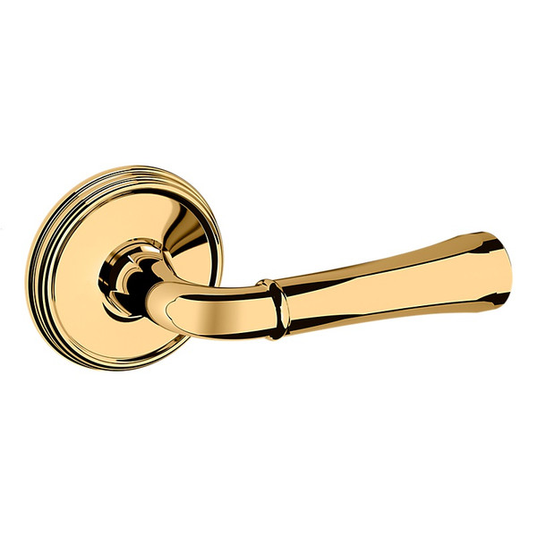 Baldwin 5113031PASS-PRE Unlacquered Brass Passage Lever with 5078 Rose