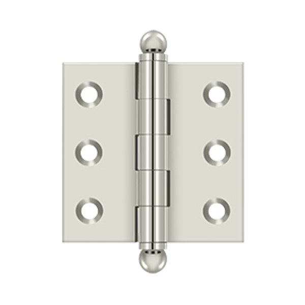 Deltana CH2020U14 Polished Nickel 2" x 2" Square Corner Brass Cabinet Hinge