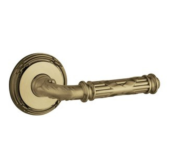 Baldwin 5122.033.fd Vintage Brass Full Dummy 5122 Solid Brass Lever with Your Choice of Rosette