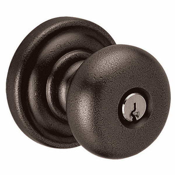 Baldwin 5206402FD Distressed Oil Rubbed Bronze Exterior Full Dummy Classic Knob with 5048 Rose