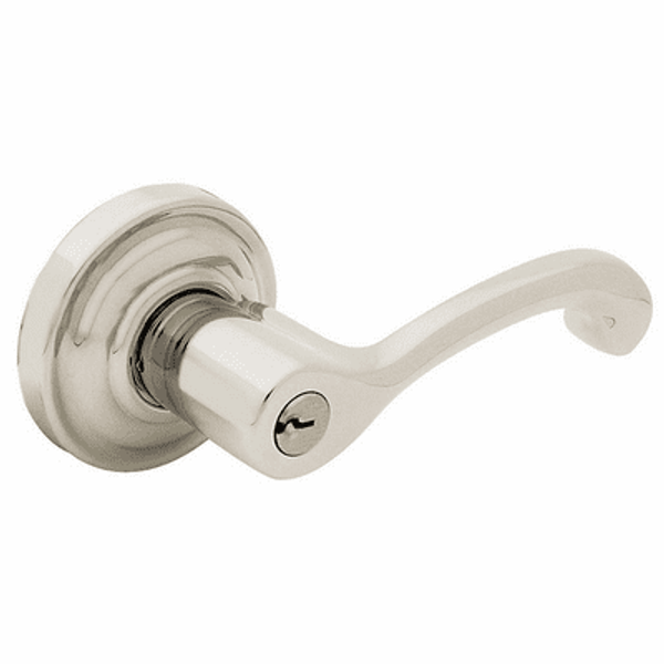 Baldwin 5246056RENT/LENT Lifetime Satin Nickel Keyed Entry Classic Lever with 5048 Rose