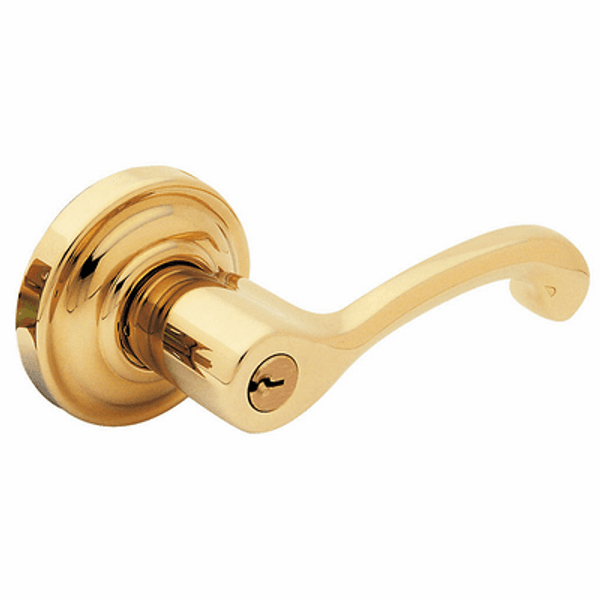 Baldwin 5245031FD Non-lacquered Brass Exterior Full Dummy Classic Lever with 5048 Rose