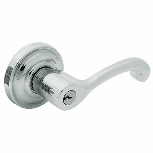 Baldwin 5246260RENT/LENT Polished Chrome Keyed Entry Classic Lever with 5048 Rose