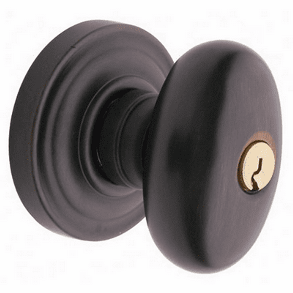 Baldwin 5229112ENTR Venetian Bronze Keyed Entry Egg Knob with 5048 Rose