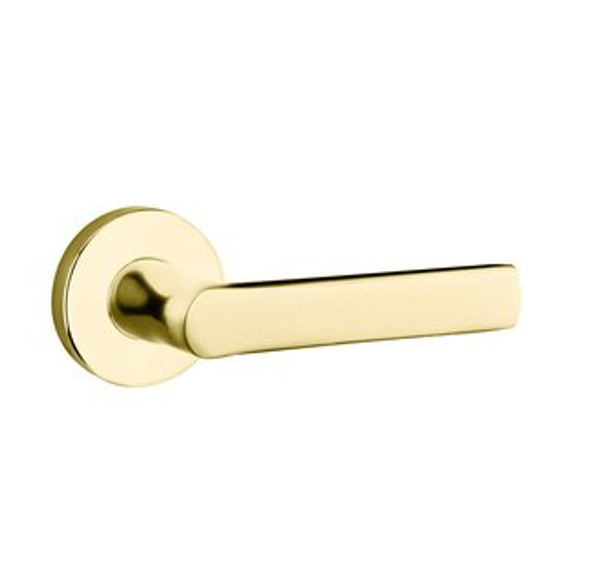 Baldwin 5485V.003.priv.s Lifetime Polished Brass Privacy 5485V Solid Brass Lever with Your Choice of Small Rosette