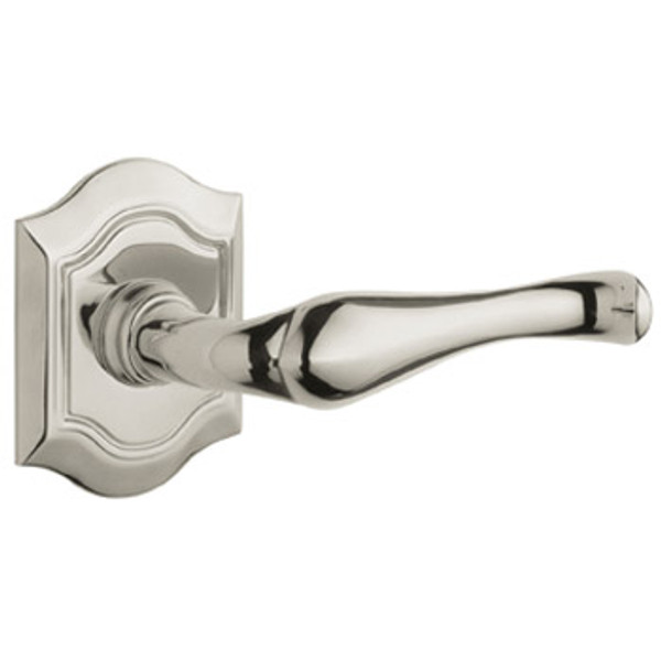 Baldwin 5447V.055.idm Lifetime Polished Nickel Half Dummy 5447V Solid Brass Lever with Your Choice of Rosette