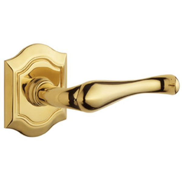 Baldwin 5447V.031.RMR/LMR Non-lacquered Brass 1/2 Pair of 5447V Solid Brass Levers Minus Rosettes