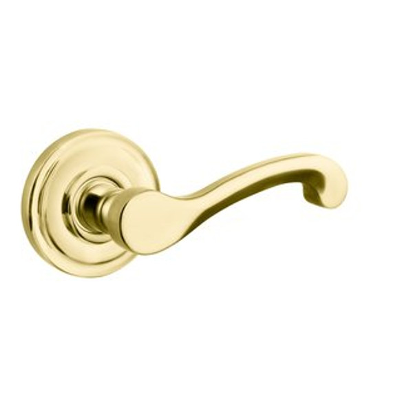 Baldwin 5445V.031.fd Non-lacquered Brass Full Dummy 5445V Solid Brass Lever with Your Choice of Rosette