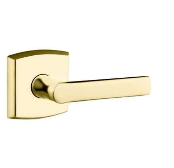 Baldwin 5485V.031.fd Non-lacquered Brass Full Dummy 5485V Solid Brass Lever with Your Choice of Rosette