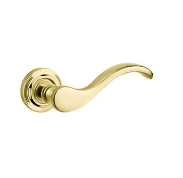 Baldwin 5455V.031.priv.s Non-lacquered Brass Privacy 5455V Solid Brass Lever with Your Choice of Small Rosette