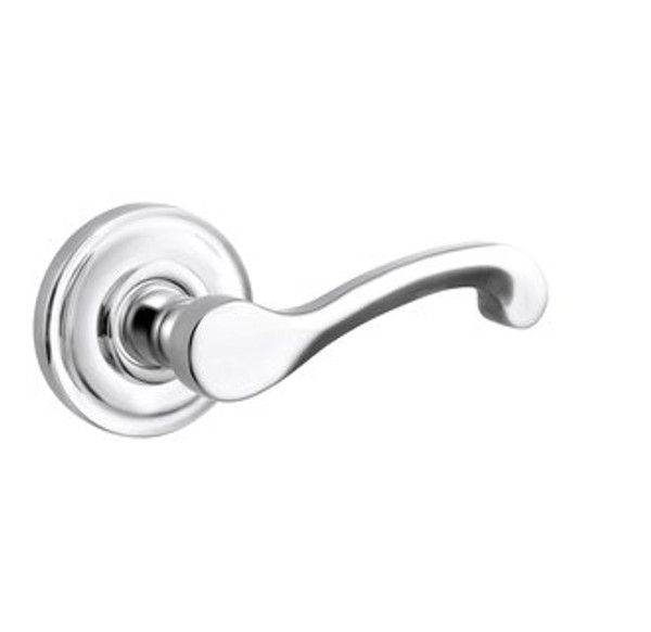 Baldwin 5445V.260.fd Polished Chrome Full Dummy 5445V Solid Brass Lever with Your Choice of Rosette