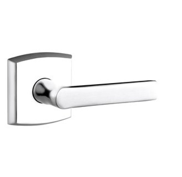 Baldwin 5485V.260.fd Polished Chrome Full Dummy 5485V Solid Brass Lever with Your Choice of Rosette
