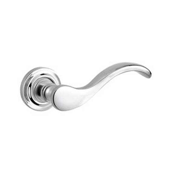 Baldwin 5455V.260.fd.s Polished Chrome Full Dummy 5455V Solid Brass Lever with Your Choice of Small Rosette