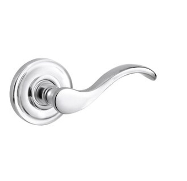 Baldwin 5455V.260.pass Polished Chrome Passage 5455V Solid Brass Lever with Your Choice of Rosette