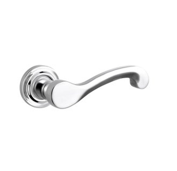 Baldwin 5445V.260.priv.s Polihsed Chrome Privacy 5445V Solid Brass Lever with Your Choice of Small Rosette