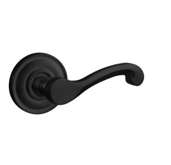Baldwin 5445V.190.priv Satin Black Privacy 5445V Solid Brass Lever with Your Choice of Rosette