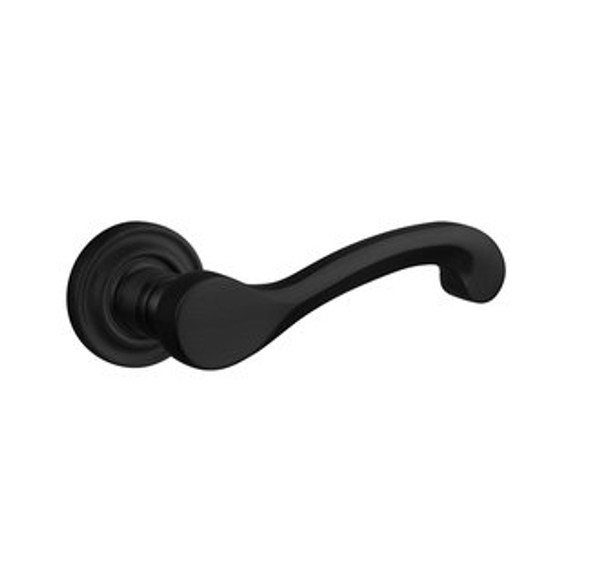 Baldwin 5445V.190.priv.s Satin Black Privacy 5445V Solid Brass Lever with Your Choice of Small Rosette