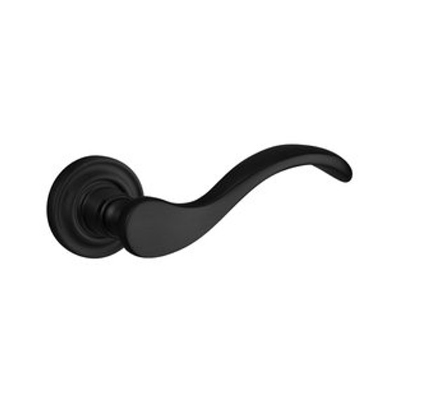 Baldwin 5455V.190.priv.s Satin Black Privacy 5455V Solid Brass Lever with Your Choice of Small Rosette