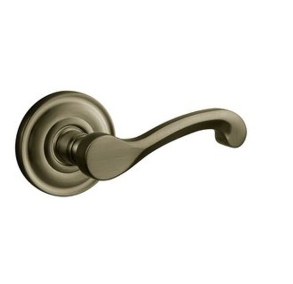 Baldwin 5445V.050.RMR/LMR Satin Brass & Black 1/2 Pair of 5445V Solid Brass Levers Minus Rosettes