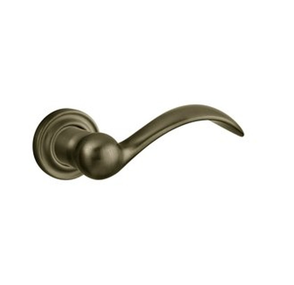 Baldwin 5452V.050.priv.s Satin Brass & Black Privacy 5452V Solid Brass Lever with Your Choice of Small Rosette
