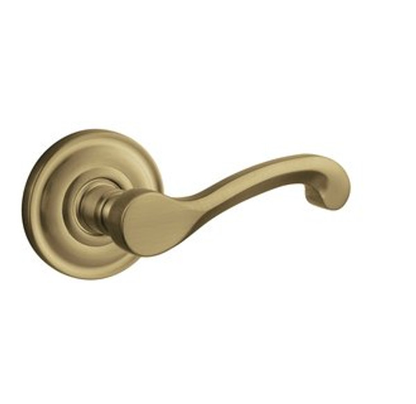 Baldwin 5445V.033.fd Vintage Brass Full Dummy 5445V Solid Brass Lever with Your Choice of Rosette