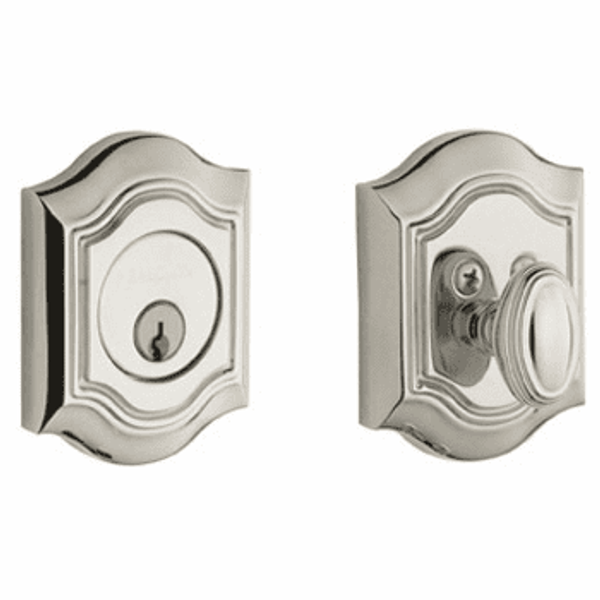 Baldwin 8237055 Lifetime Polished Nickel Single Cylinder Bethpage Deadbolt