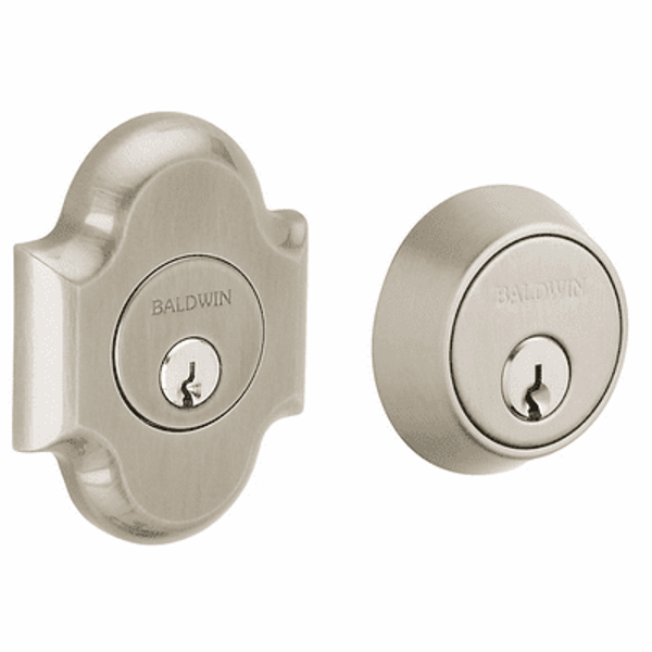 Baldwin 8253056 Lifetime Satin Nickel Double Cylinder Arched Deadbolt