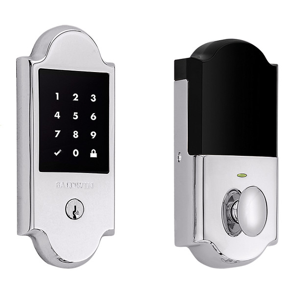 Baldwin 8235260 Stand Alone Boulder Touchscreen Deadbolt Polished Chrome Finish