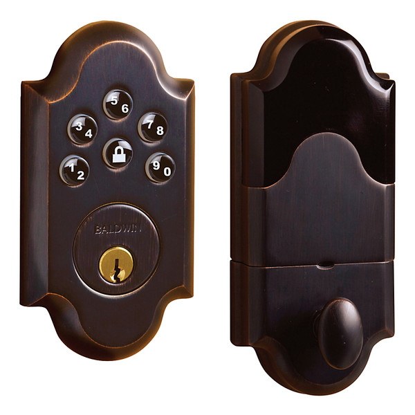 Baldwin 8252112AC1 Venetian Bronze Boulder Keyless Entry Single Cylinder Electronic Deadbolt