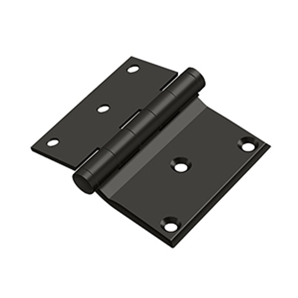 Deltana DHS3035U10B Oil Rubbed Bronze Half Surface Hinge Solid Brass