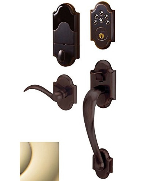 Baldwin 85353003ACRH Lifetime Polished Brass Boulder Sectional Entry with 8252003AC1 Deadbolt (Right)