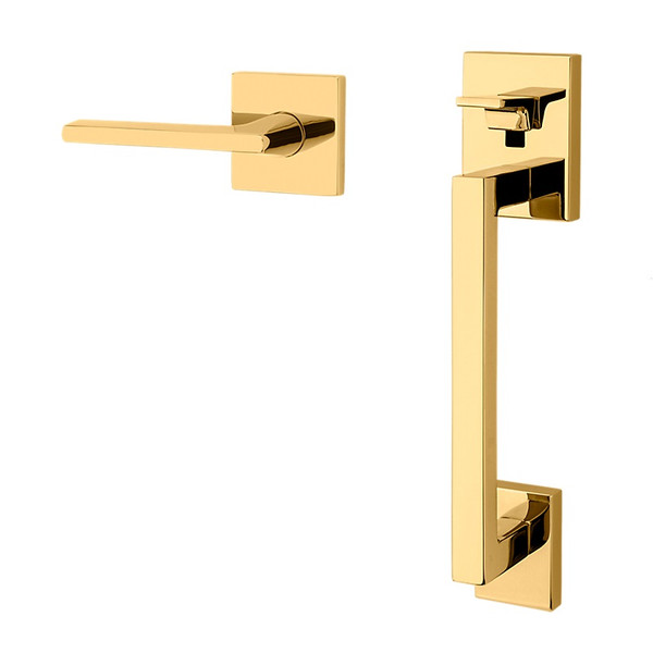 Baldwin 85390003ACRH Lifetime Polished Brass Minneapolis Sectional Entry Handleset Kit (Right)