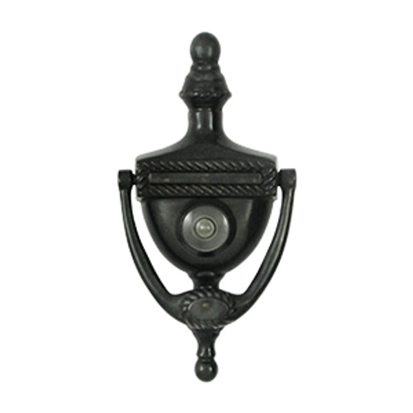 Deltana DKV6RU10B Oil Rubbed Bronze Victorian Rope Door Knocker with Viewer