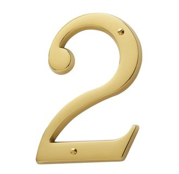 Baldwin 90672.003 Lifetime Polished Brass House Number - 2