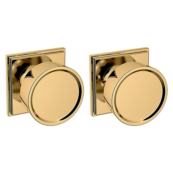 Baldwin K009003PRIV-PRE Lifetime Brass Hollywood Hills Privacy Knob with R050 Rose