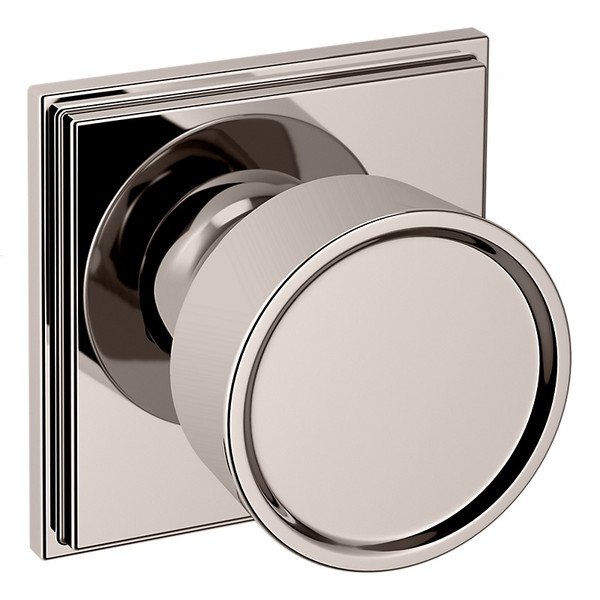 Baldwin K007055IDM-PRE Lifetime Polished Nickel Hollywood Hills Half Dummy Knob with R050 Rose