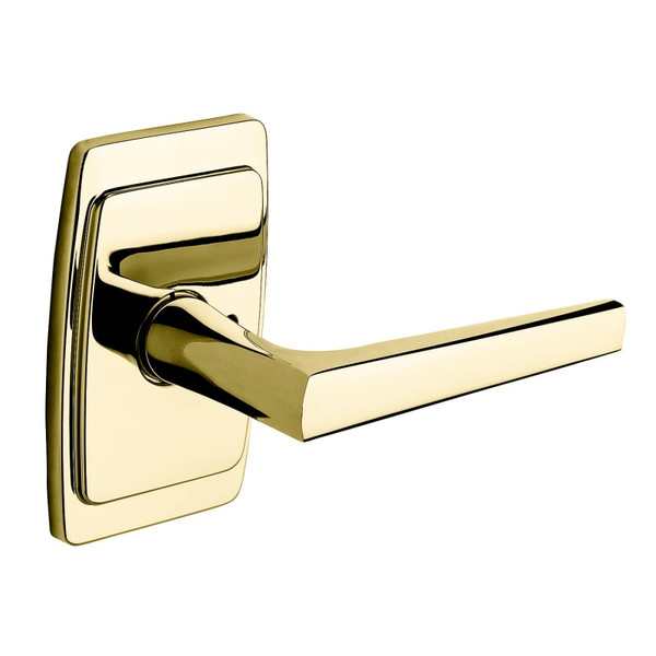 Baldwin L024.003.FD.S Lifetime Polished Brass Full Dummy L024 Solid Brass Lever with Your Choice of Small Rosette