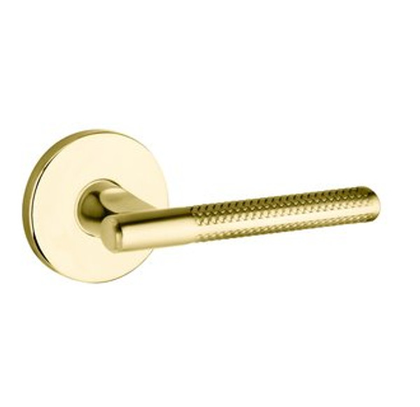 Baldwin L015.003.pass Lifetime Polished Brass Passage L015 Solid Brass Lever with Your Choice of Rosette