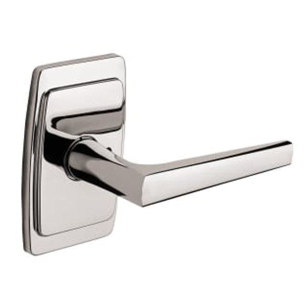 Baldwin L024.055.IDM Lifetime Polished Nickel Half Dummy L024 Solid Brass Lever with Your Choice of Rosette