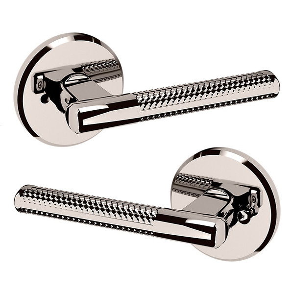 Baldwin L015055PRIV-PRE Lifetime Polished Nickel Privacy Lever with R016 Rose