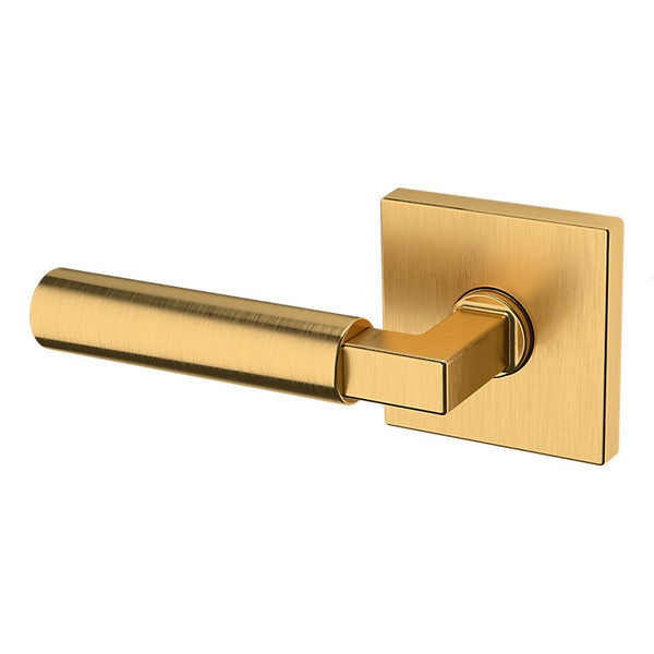 Baldwin L029044LDM-PRE Lifetime Satin Brass Left Handed Half Dummy Lever with R017 Rose