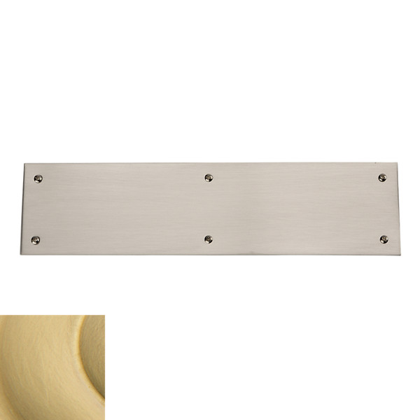 Baldwin 2121.044 Lifetime Satin Brass 3” x 12” Beveled Edge Push Plate