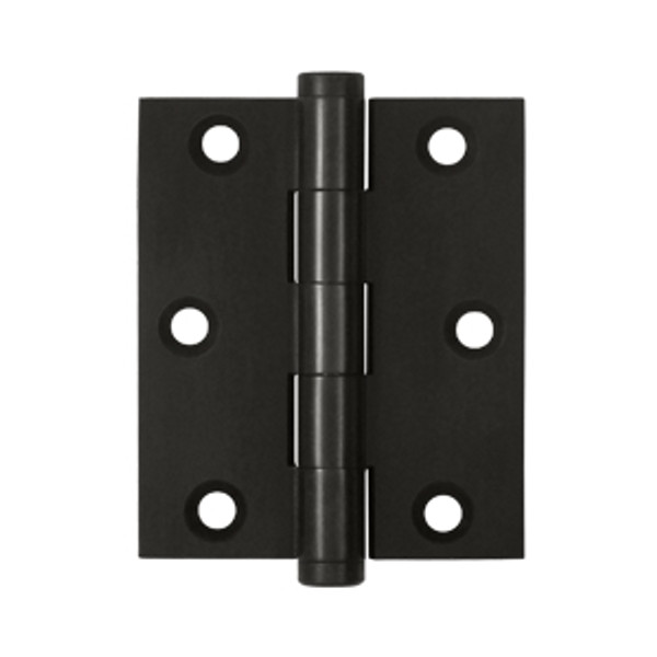 Deltana DSB3025US10B Oil Rubbed Bronze 3" x 2-1/2" Square Corner Brass Hinge